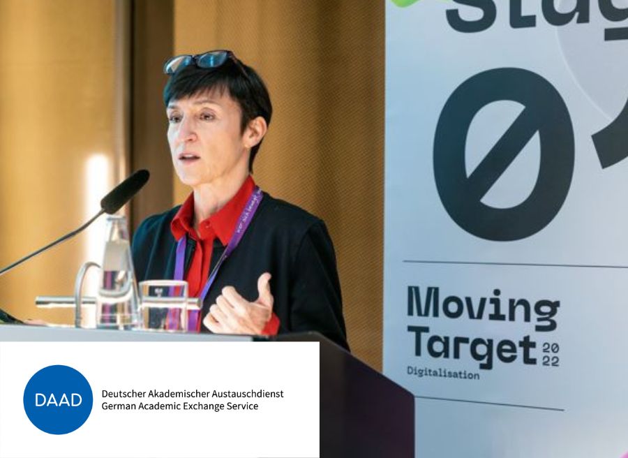 Margaret Wenger speaking at the Moving Target Digitalisation 2022 conference