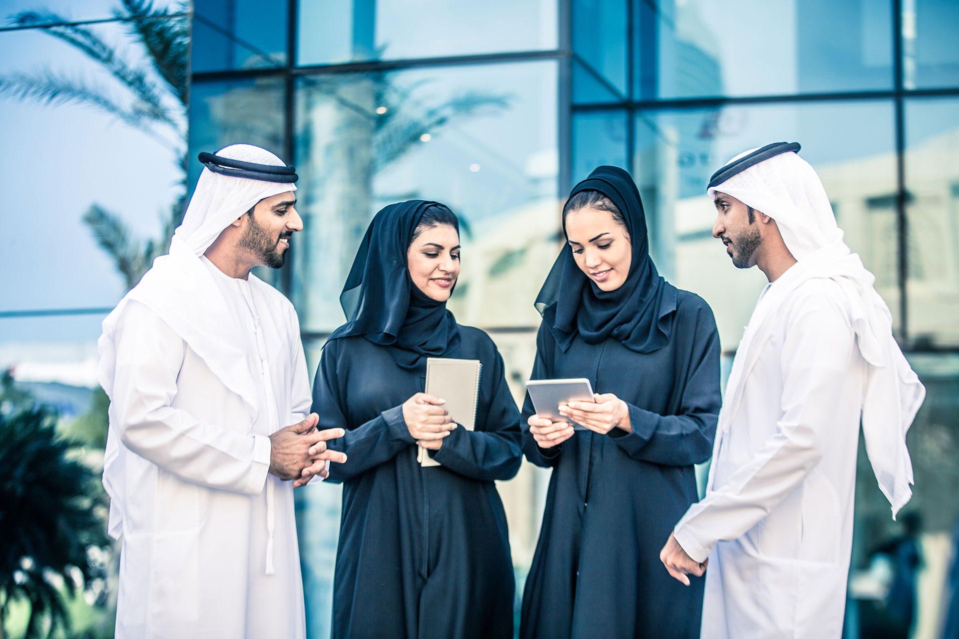 A group of UAE students outside