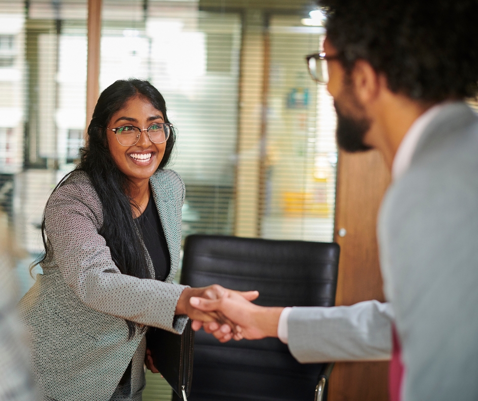 Woman HR meeting with potential hire