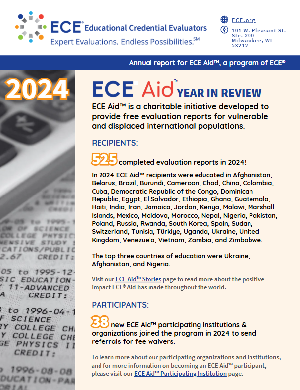2024 ECE Aid Annual Report