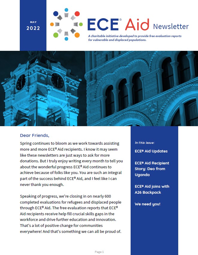 ECE Aid Newsletter May 2022