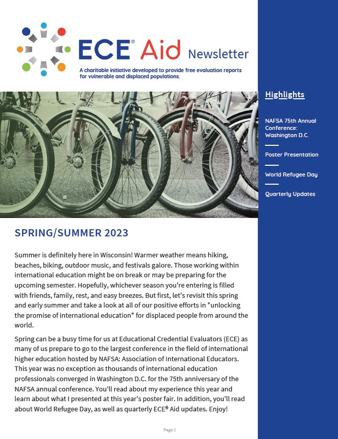 ECE Aid Newsletter Q2 2023