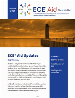 ECE Aid Newsletter December 2021