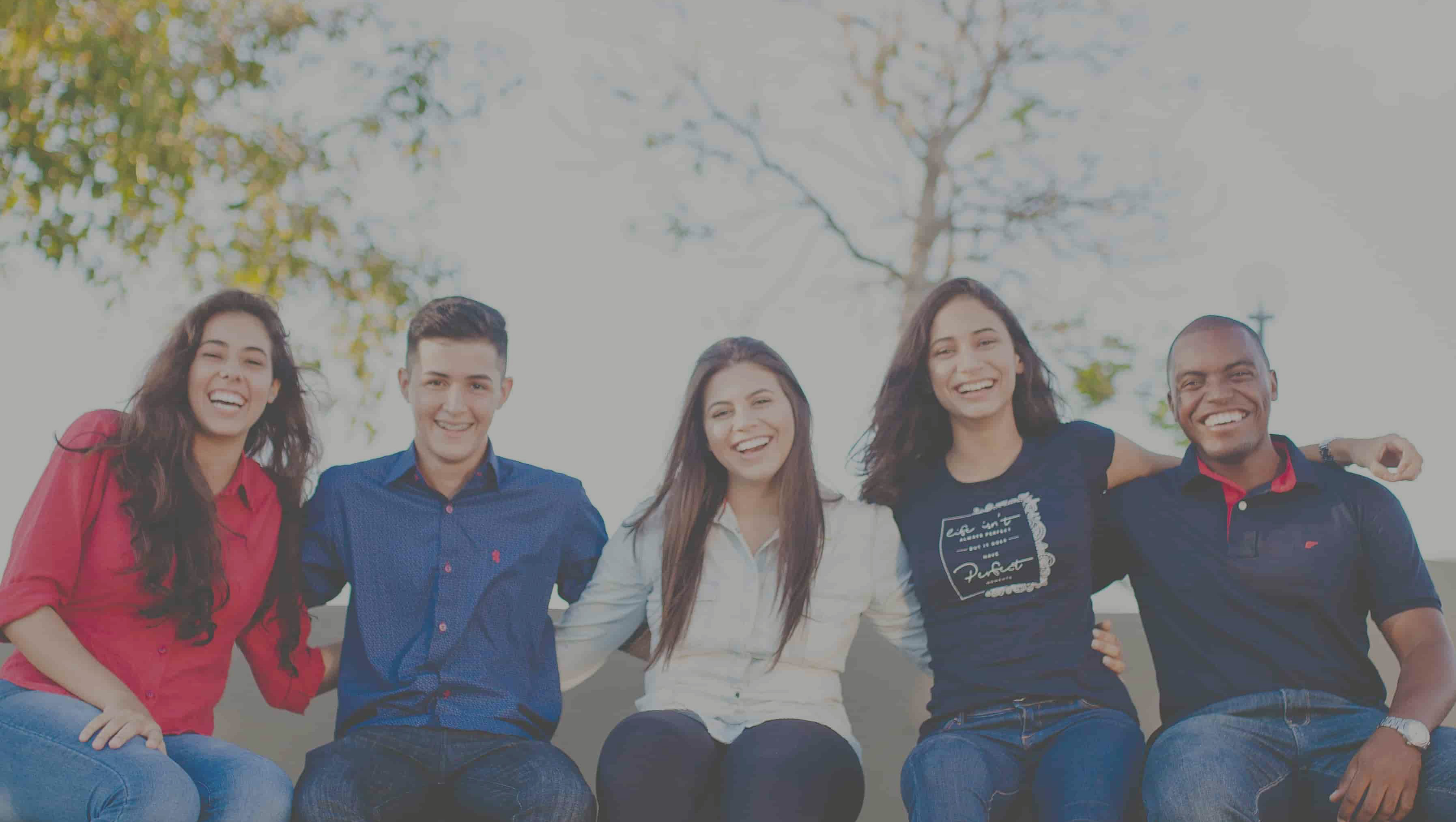 College students gathered together
