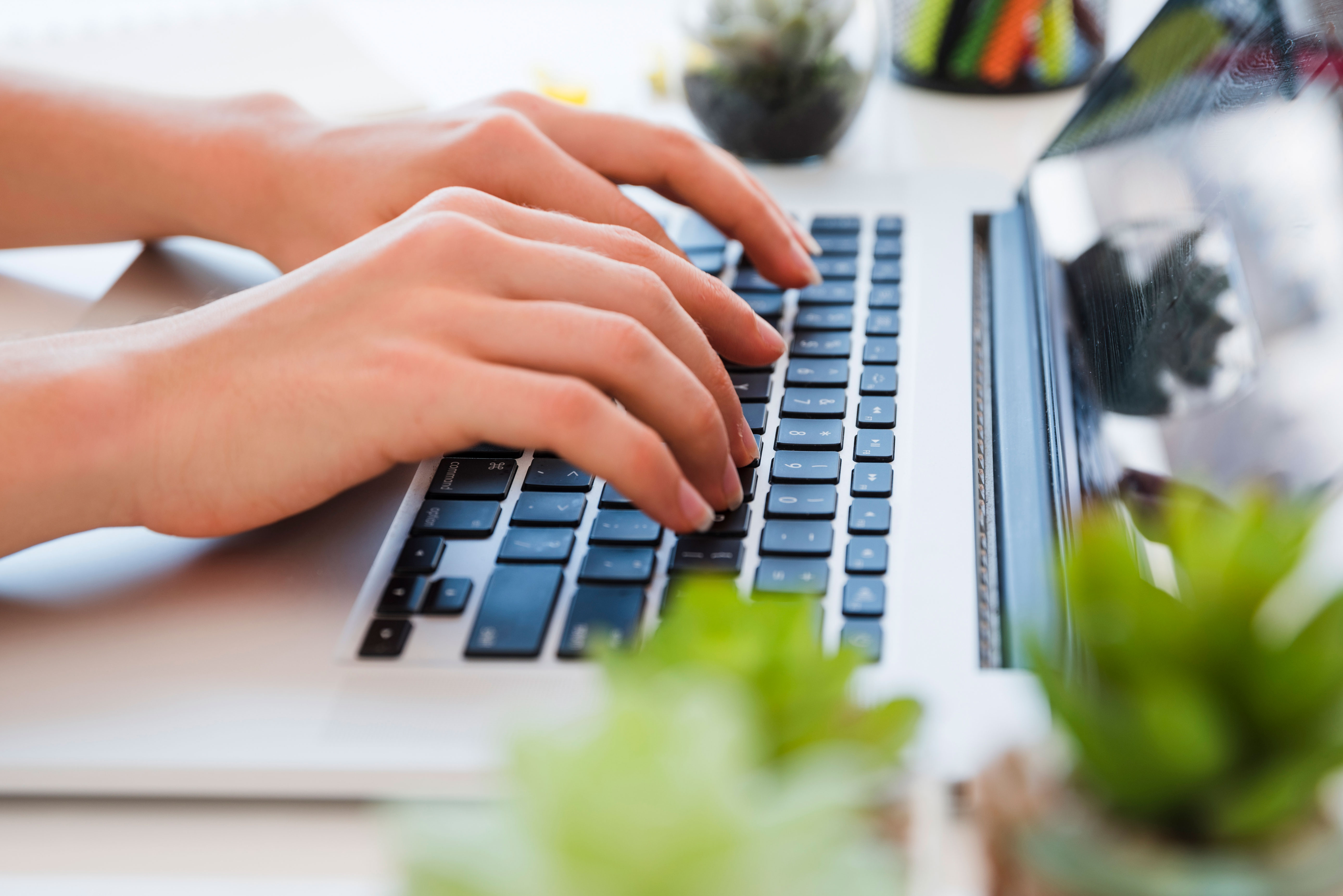 Student at laptop