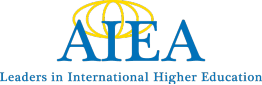 AIEA logo with a stylized globe and text 'Leaders in International Higher Education'.