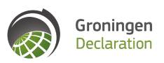 Groningen Declaration logo with a stylized green and white globe inside a dark circle.