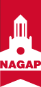 NAGAP logo with a white tower icon on a red background.
