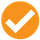 orange check mark icon